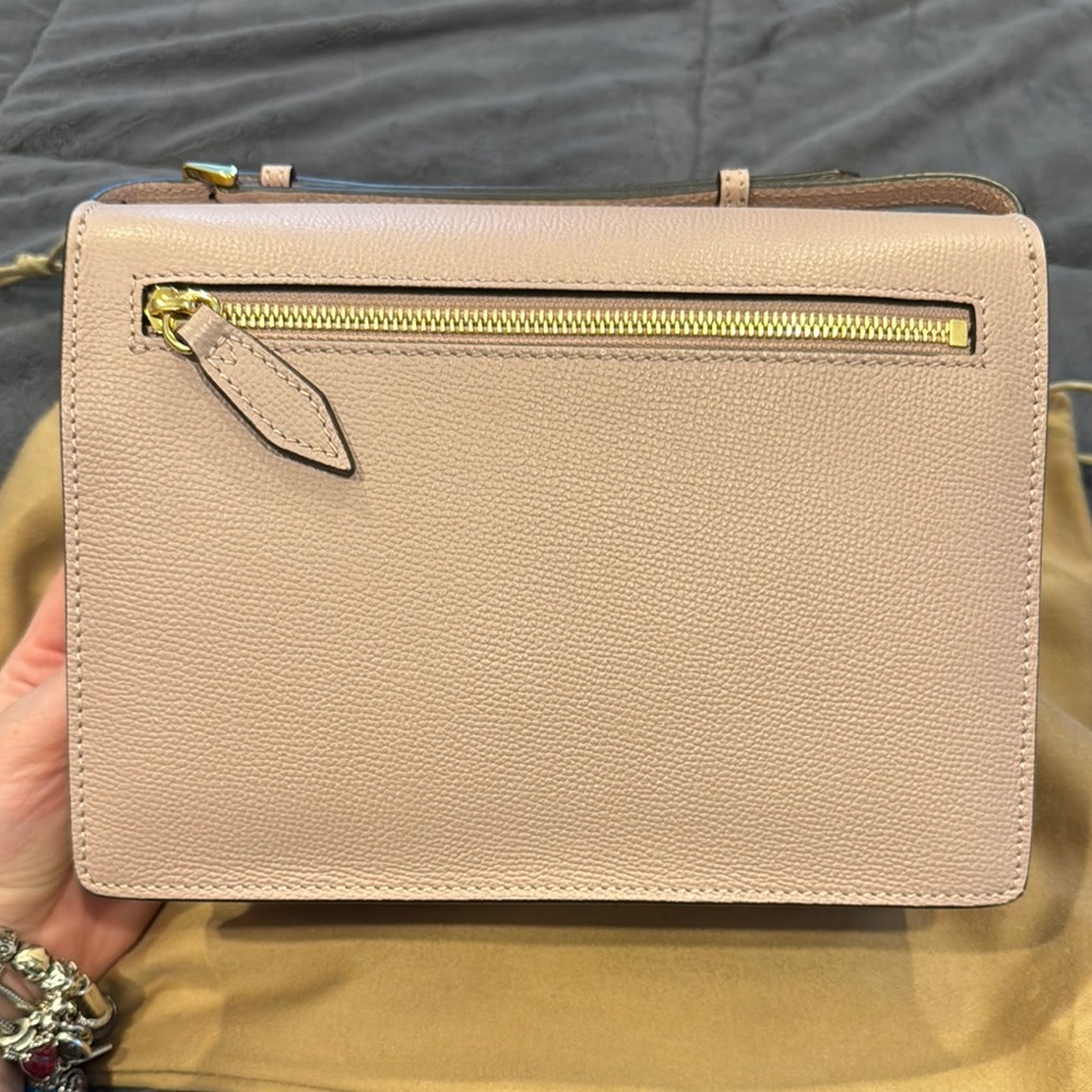 Burberry Derby Calfskin House Check Macken Crossbody Bag Pale Orchid *BRAND NEW* - Picture 2 of 9